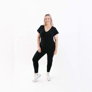 SMASH & TESS SUNDAY ROMPER IN MIDNIGHT BLACK - Size L & M